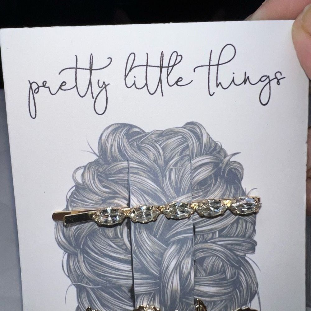 Pretty Little Things Rhinestone Hair Pin Set - Picture 6 of 10